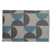 ミッドセンチュリーモダンブルーグレイ砲金 枕カバー (裏面)