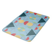 ミッドセンチュリーモダンブルージオメトリック バスマット (アングル)