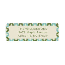 ミッドセンチュリーモダンブルーセージグリーン差出人住所