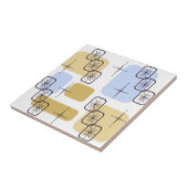 ミッドセンチュリーモダンブルー金ゴールド タイル (側面)