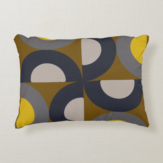 ミッドセンチュリーモダンブロンズマスタードサンダー アクセントクッション (正面)