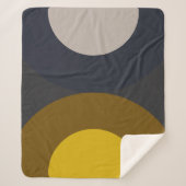 ミッドセンチュリーモダンブロンズマスタードサンダー シェルパブランケット (正面)