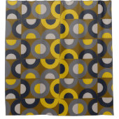 ミッドセンチュリーモダンブロンズマスタードサンダー シャワーカーテン (正面)