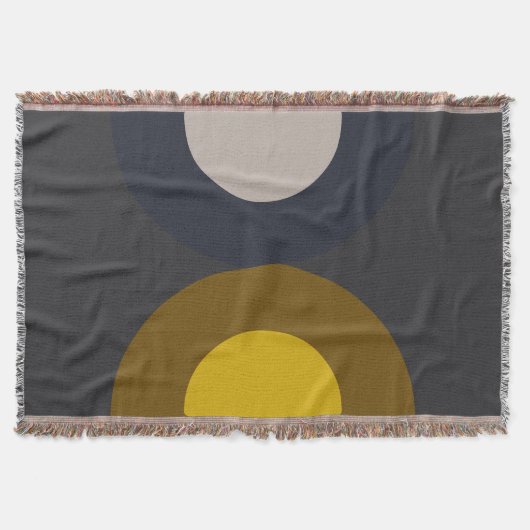 ミッドセンチュリーモダンブロンズマスタードサンダー スローブランケット (正面)