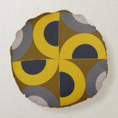 ミッドセンチュリーモダンブロンズマスタードサンダー ラウンドクッション (裏面)