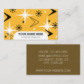 ミッドセンチュリーモダンブーメランオレンジ 名刺 (正面/裏面)