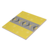 ミッドセンチュリーモダンブーメランズイエローグレイ タイル (側面)