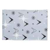 ミッドセンチュリーモダンブーメランズシルバーブルー 枕カバー (裏面)