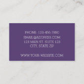 ミッドセンチュリーモダンブーメランズパープル 名刺 (裏面)