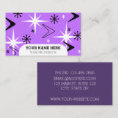 ミッドセンチュリーモダンブーメランズパープル 名刺 (正面/裏面)