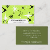 ミッドセンチュリーモダンブーメランチャートルーズ 名刺 (正面/裏面)