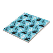 ミッドセンチュリーモダンブーメランパターン タイル (側面)