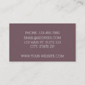 ミッドセンチュリーモダンブーメランピンク 名刺 (裏面)