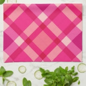 ミッドセンチュリーモダンプライド、明るい赤紫色ピンクとワイン キッチンタオル (折り畳み)