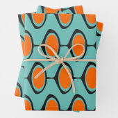 ミッドセンチュリーモダンプリントカスタムカラーラッピングPa ラッピングペーパーシート (インサイチュ)