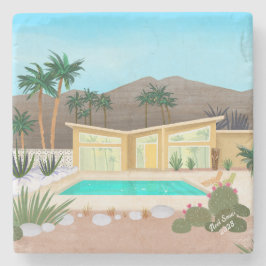 ミッドセンチュリーモダンプールハウス ストーンコースター