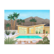 ミッドセンチュリーモダンプールハウス