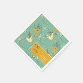 ミッドセンチュリーモダンベイビーシャワーナプキンズ – レトロ スタンダードカクテルナプキン (角)