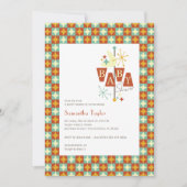 ミッドセンチュリーモダンベイビーシャワー招待状-レトロ 招待状 (正面)