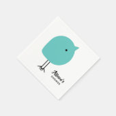 ミッドセンチュリーモダンベビーバードナプキンベイビーシャワー スタンダードカクテルナプキン (角)