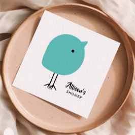 ミッドセンチュリーモダンベビーバードナプキンベイビーシャワー スタンダードカクテルナプキン