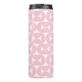 ミッドセンチュリーモダンベビーピンクとホワイトパターン タンブラー (裏面)