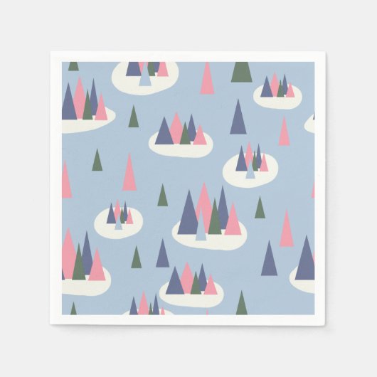 ミッドセンチュリーモダンホリデイ スタンダードカクテルナプキン (正面)