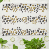 ミッドセンチュリーモダンホリデーとドットパターン キッチンタオル (折り畳み)