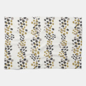 ミッドセンチュリーモダンホリデーとドットパターン キッチンタオル (横)