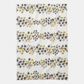 ミッドセンチュリーモダンホリデーとドットパターン キッチンタオル (縦)