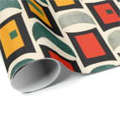 ミッドセンチュリーモダンホリデーラッピング紙 ラッピングペーパー (ロールコーナー)