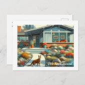 ミッドセンチュリーモダンホームウィズキャット 案内ポストカード (正面/裏面)