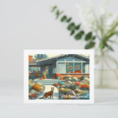 ミッドセンチュリーモダンホームウィズキャット 案内ポストカード (スタンド正面)