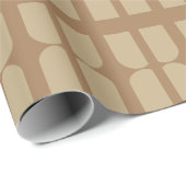 ミッドセンチュリーモダンボホニュートラルアーチパターン ラッピングペーパー (ロールコーナー)