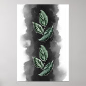 ミッドセンチュリーモダンボ離れタニカルウォールアート ポスター (正面)