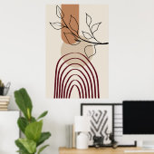 ミッドセンチュリーモダンポスター、ウォールアート ポスター (ホームオフィス)