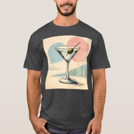 ミッドセンチュリーモダンマティニパステルミニマリストアート Tシャツ