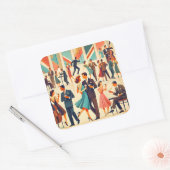 ミッドセンチュリーモダンマティーニスアットザクラブ スクエアシール (封筒)