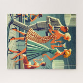 ミッドセンチュリーモダンマルティニダンスカクテルパーティー ジグソーパズル (横)