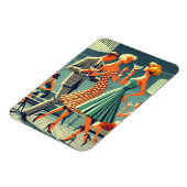 ミッドセンチュリーモダンマルティニダンスカクテルパーティー マグネット (左側)