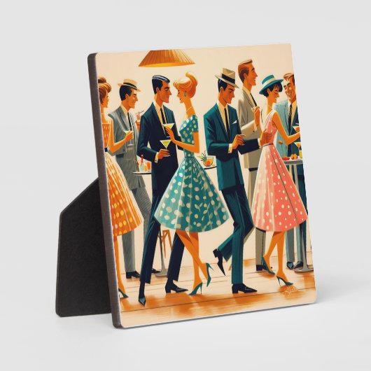 ミッドセンチュリーモダンマルティーニ踊りカクテルパーティー フォトプラーク (正面)