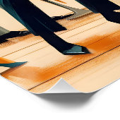 ミッドセンチュリーモダンマルティーニ踊りカクテルパーティー ポスター (コーナー)