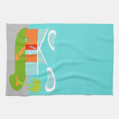 ミッドセンチュリーモダンマンガハウスキッチンタオル キッチンタオル (横)