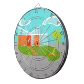 ミッドセンチュリーモダンマンガハウスダーツボード ダーツボード (正面右)