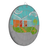 ミッドセンチュリーモダンマンガハウスダーツボード ダーツボード (正面左)