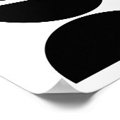 ミッドセンチュリーモダンミニマリスト黒幾何学模様 ポスター (角)