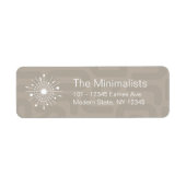 ミッドセンチュリーモダンミニマリズムのクリスマススノーフレーク ラベル (正面)