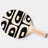 ミッドセンチュリーモダンミニマルパーソナライズされたリストブラック 卓球ラケット (横)
