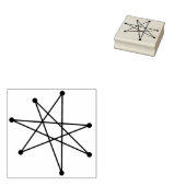 ミッドセンチュリーモダンミニマル原子スターバストスター ラバースタンプ (押印)