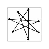 ミッドセンチュリーモダンミニマル原子スターバストスター ラバースタンプ (インプリント)